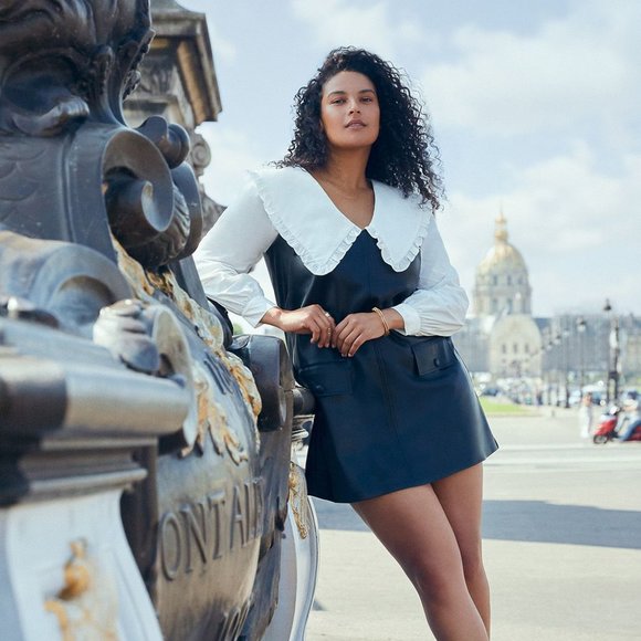 Eloquii Dresses & Skirts - ELOQUII Faux Leather Jumper 16